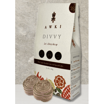 AWKI Blanco + Café and Nibs de Cacao Chocolate - Coins 100g