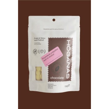 Snack Höganäs 40% Chocolate blanco con fresas liofilizadas