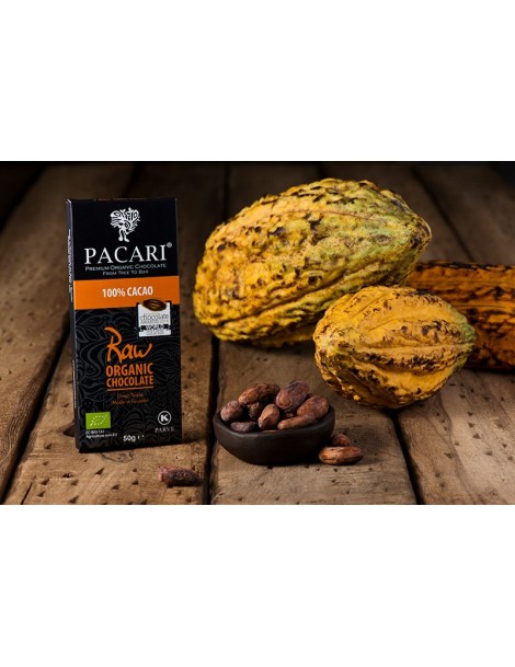 Paccari Chocolate Bar 100% Raw 50gr
