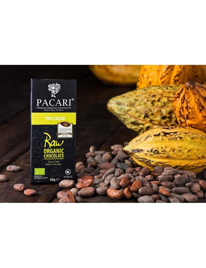 Paccari Chocolate Bar 70% Raw 50gr