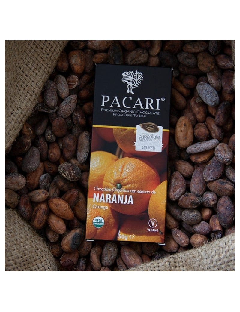 Paccari Chocolate Bar 60% Naranja 50gr