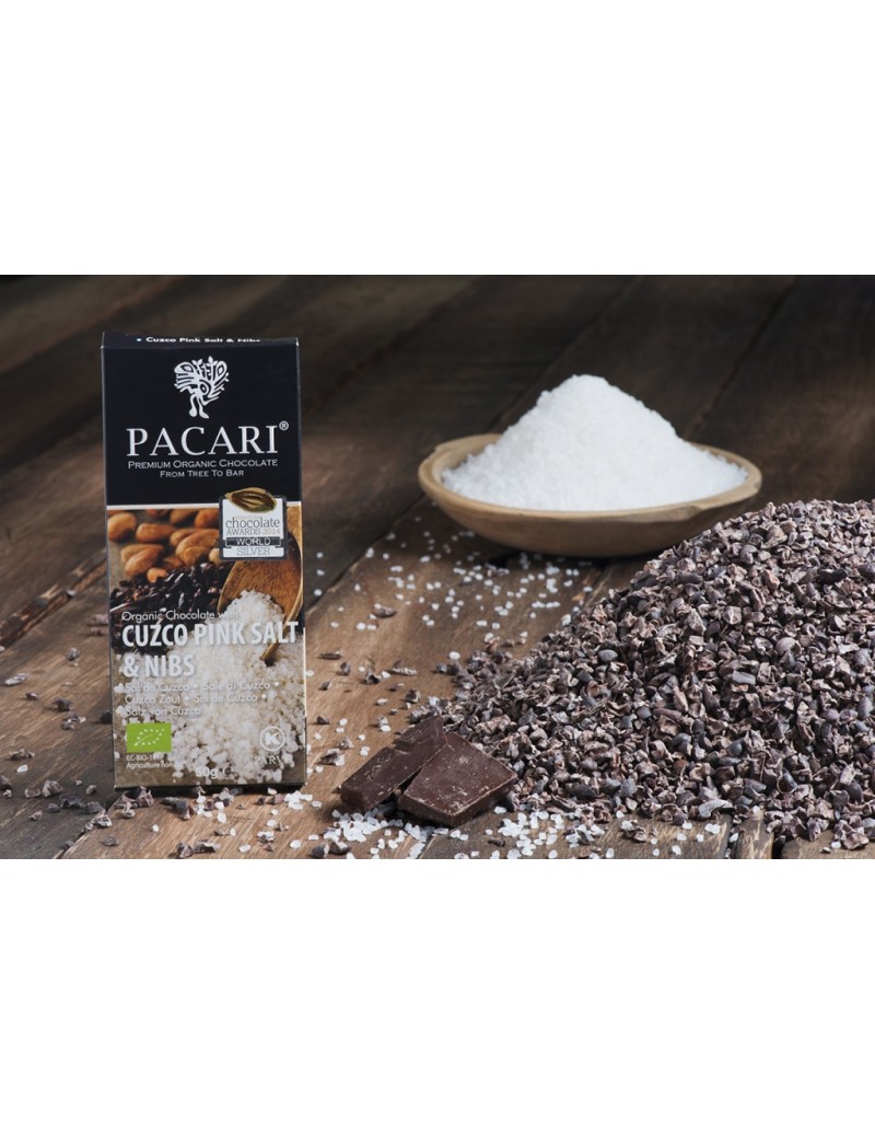 Paccari Chocolate Bar 60% Sal de Cuzco y Nibs 50gr