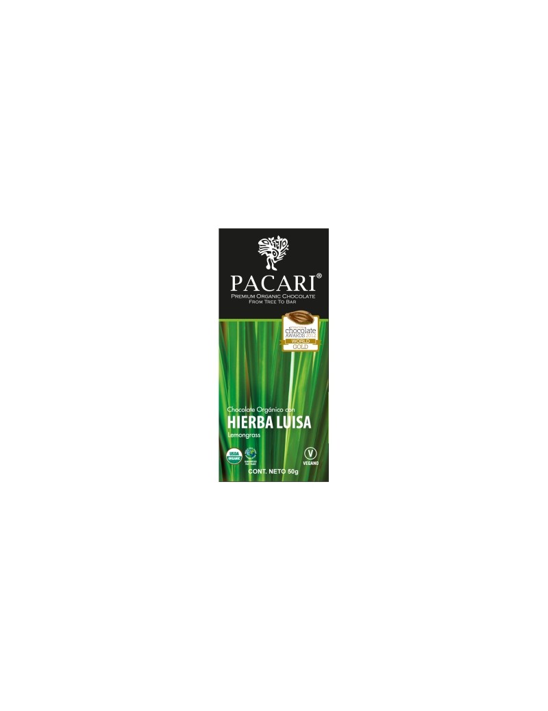 Paccari Chocolate Bar 60% Hierba Luisa 50gr