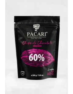 Paccari Chocolate Orgánico Couverture 60% - Pieces/Chips 1kg