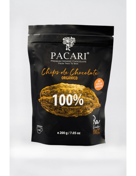 Paccari Chocolate Orgánico Couverture 100% - Piezas/Chips 1kg