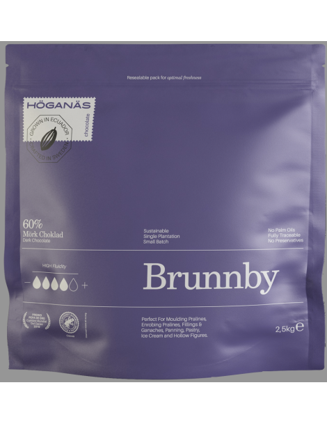 Höganäs Chocolate 60% Dark Couverture "BRUNNBY" 2,5kg