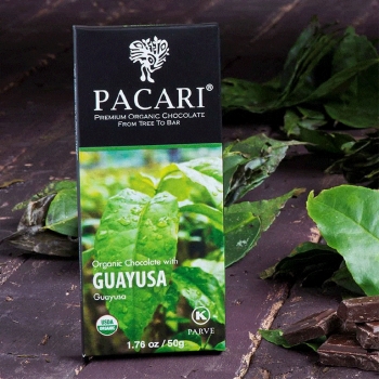 PACARI Chocolate Negro Orgánico Guayusa - Barra 50gr