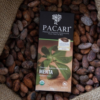 PACARI Chocolate Negro Orgánico Menta - Barra 50gr