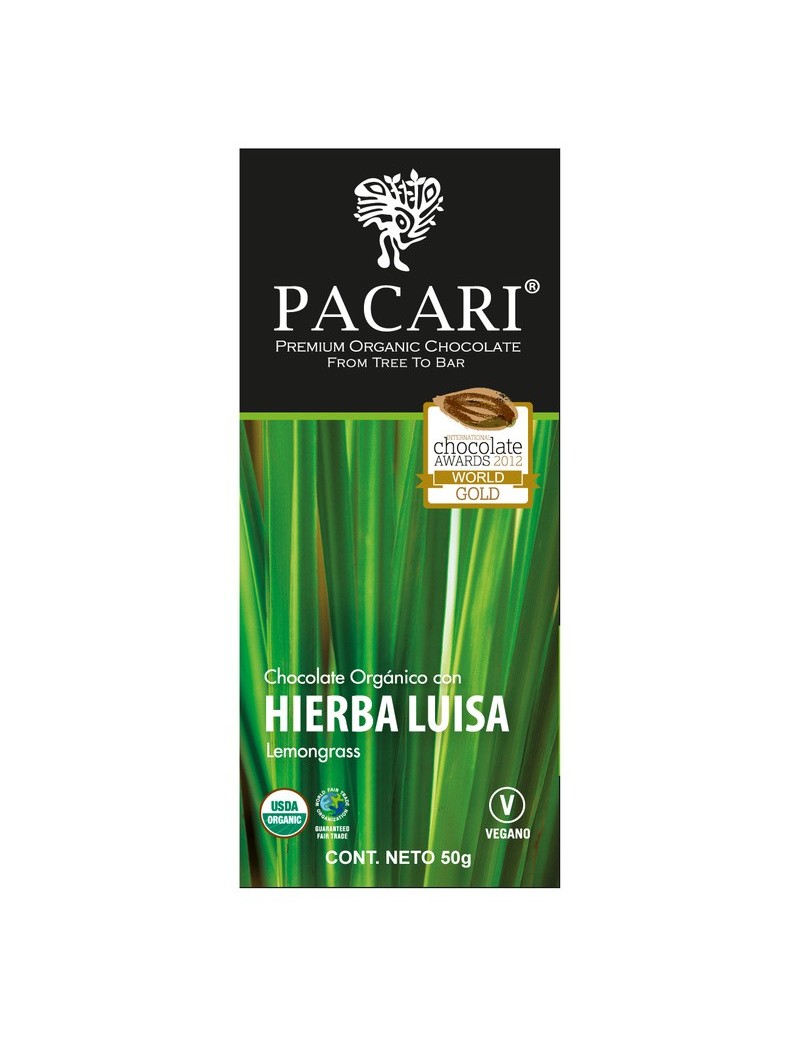 Paccari Chocolate Bar 60% Hierba Luisa 50gr