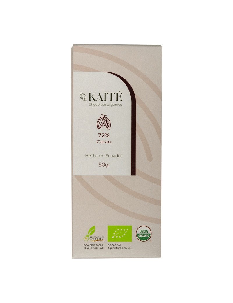 Kaité Chocolate orgánico 72% Puro 50gr