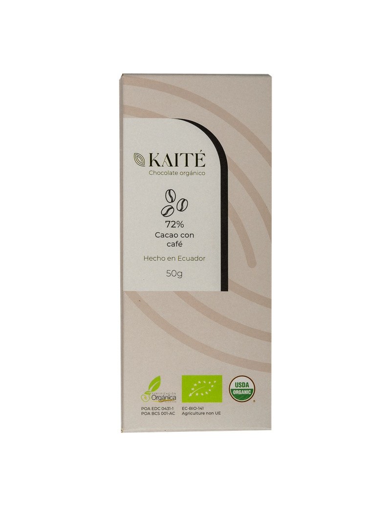 Kaité Chocolate orgánico 72% Café 50gr