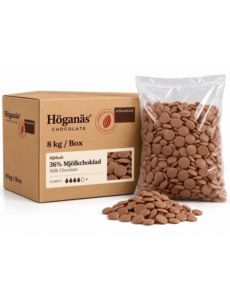 Höganäs Chocolate® 36% Milk Couverture "MJÖHULT" 8kg box