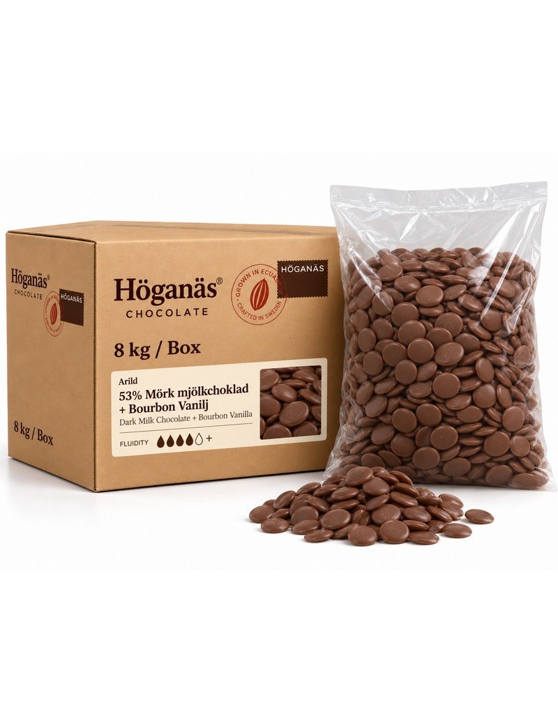 Höganäs Chocolate® 53% DarkMilk Couverture "ARILD" 8kg box
