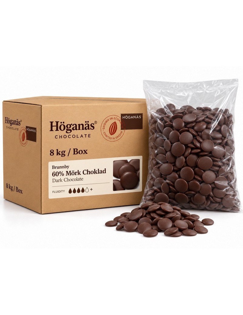 Höganäs Chocolate® 60% Dark Couverture"BRUNNBY" 8kg box