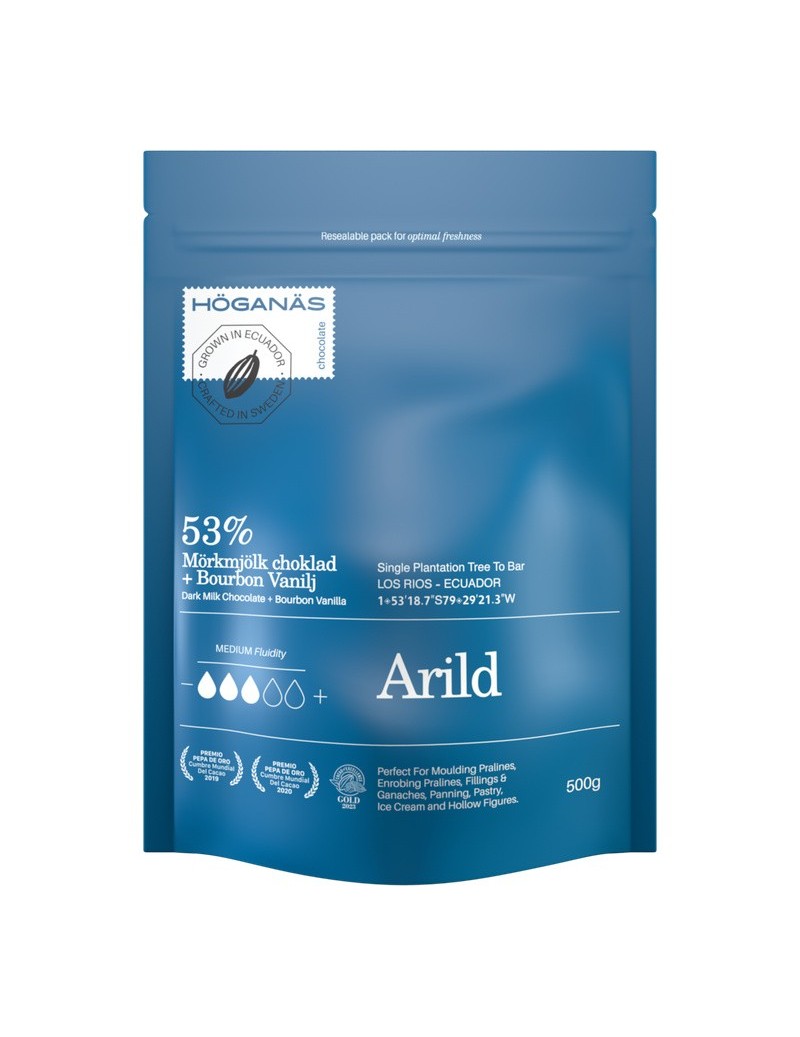 Höganäs Chocolate® 53% DarkMilk Couverture "ARILD" 500gr