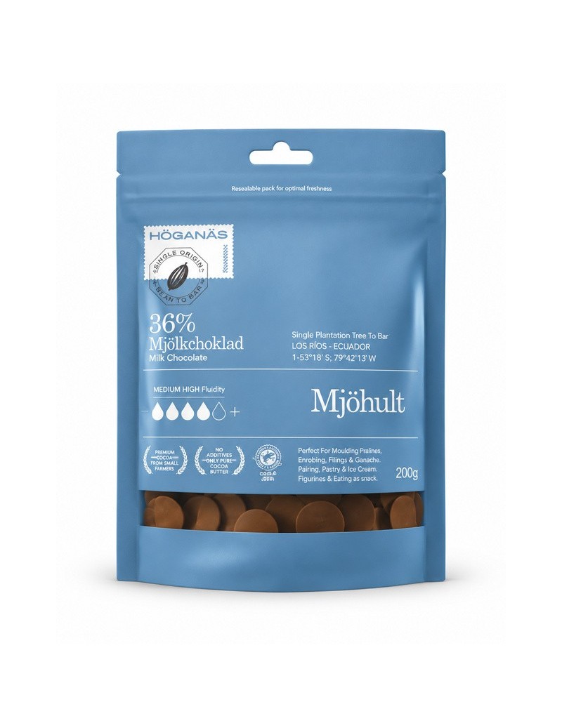 Höganäs Chocolate® 36% Milk Couverture "MJÖHULT" 200gr