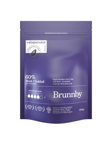 Höganäs Chocolate® 60% Dark Couverture"BRUNNBY" 500gr