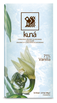 KUNÁ 71% Vanilla BIO Chocolate Orgánico 2x30gr 